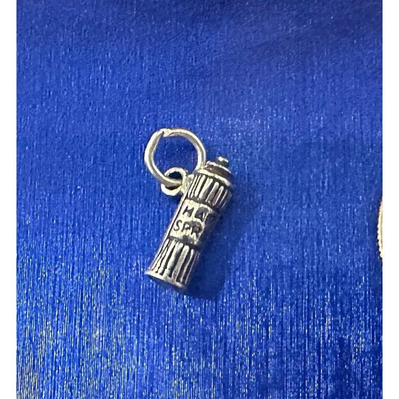 Jewelry - Sterling Silver 3D Hairspray Charm, Silver Oxidized Hairspray Charm.
